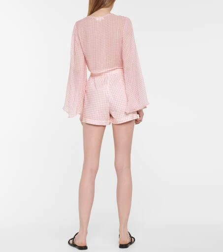Alexandra Miro Natalia gingham cotton shorts 3