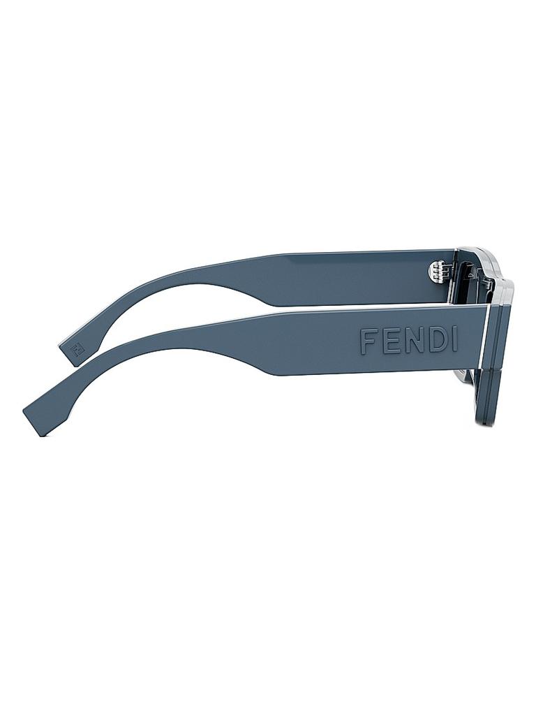 Fendi Signature 53MM Rectangular Sunglasses - Accessories