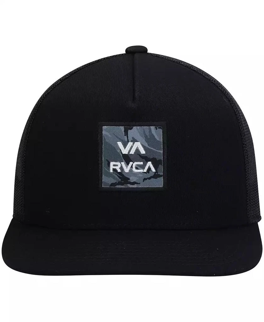 RVCA Big Boys Black ATW Print Trucker Snapback Hat 4