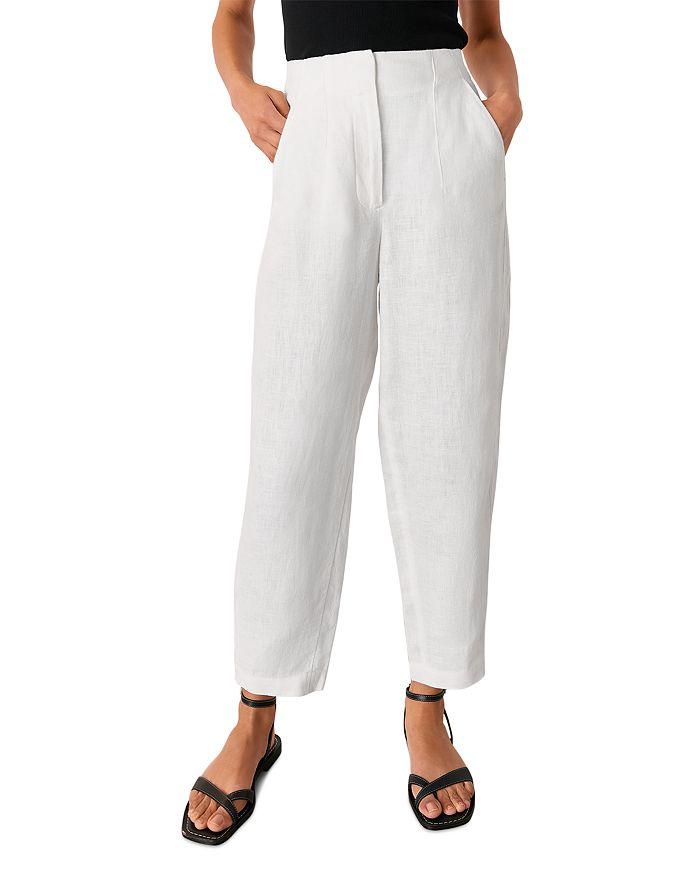 Whistles Linen Barrel Leg Trousers