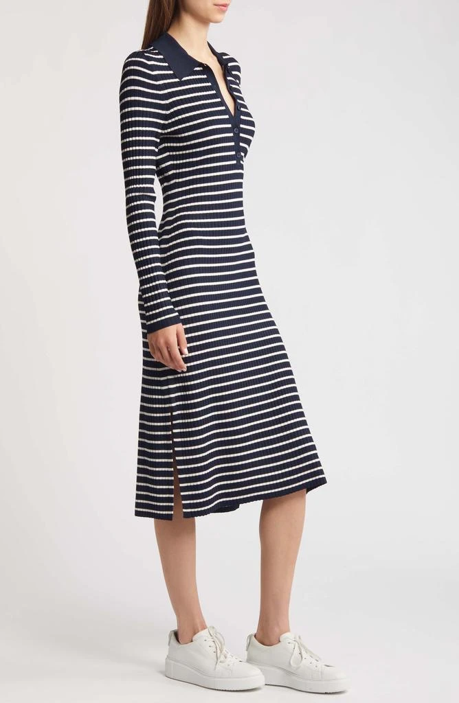 Hugo Boss Filblue Stripe Long Sleeve Dress 3