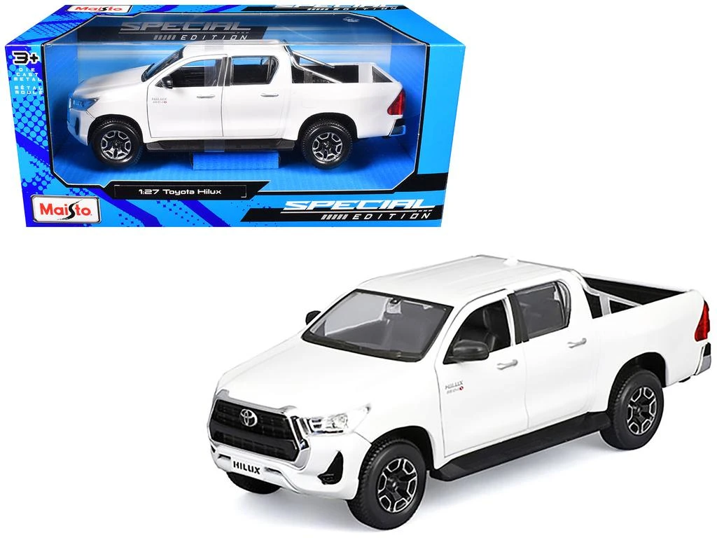 Maisto Toyota Hilux Pickup Truck White "Special Edition" Series 1/27 Diecast Model Car by