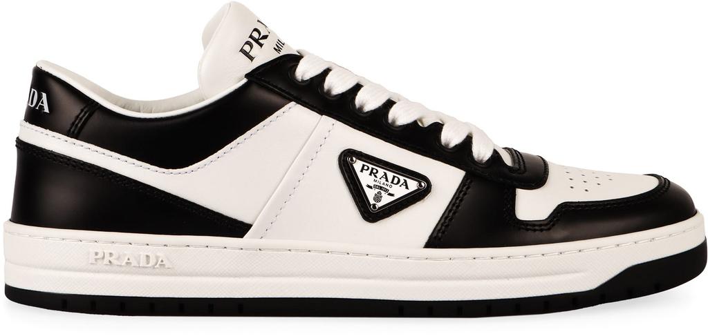 Prada Prada Downtown Leather Low-Top Sneakers