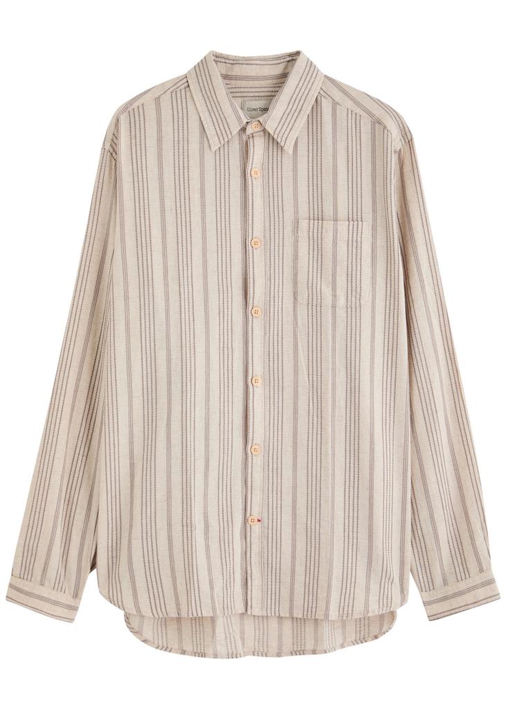 Oliver Spencer New York Special striped cotton-blend shirt
