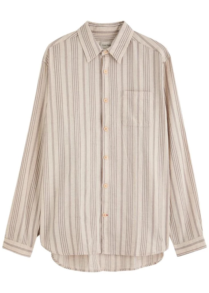 Oliver Spencer New York Special striped cotton-blend shirt 1