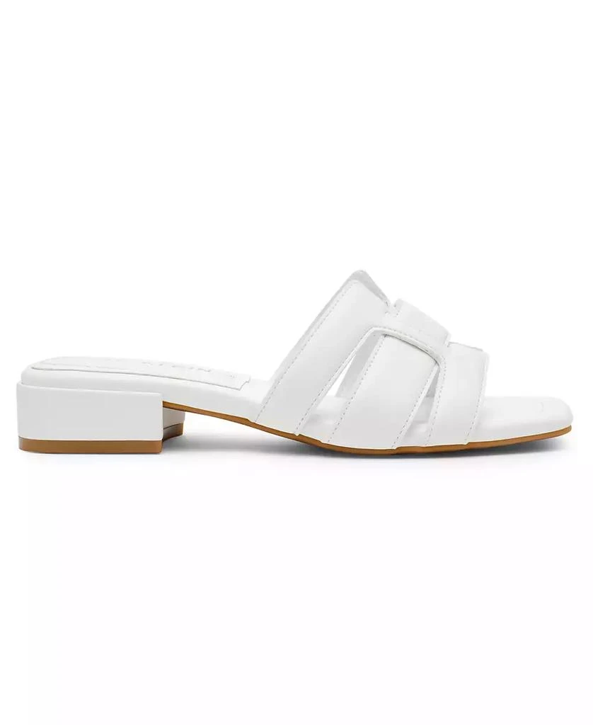 Anne Klein Women's Loyal Square Toe Slide Flat Sandals 2