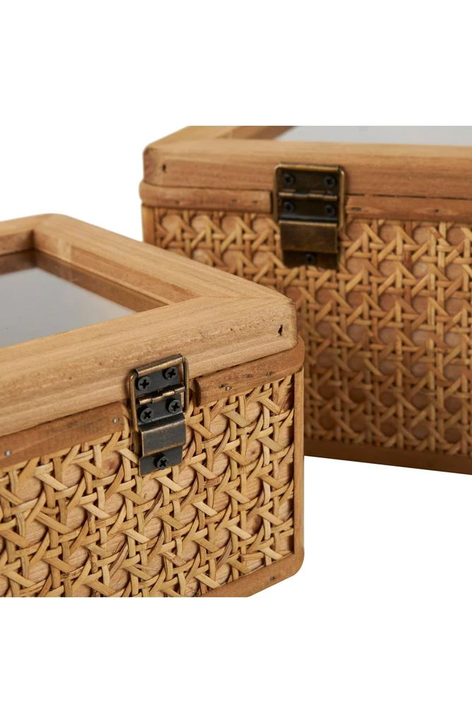 UMA Contemporary Set of 2 Natural Rattan Boxes 3