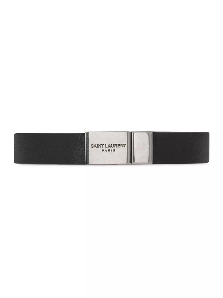 Yves Saint Laurent Cassandre Bracelet in Leather 2