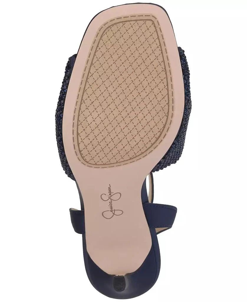 Jessica Simpson Women's Ohela Beaded Knot Ankle-Strap Dress Sandals 5