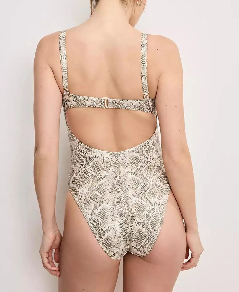 Good American Women's Snake-Print Underwire One-Piece Swimsuit 2