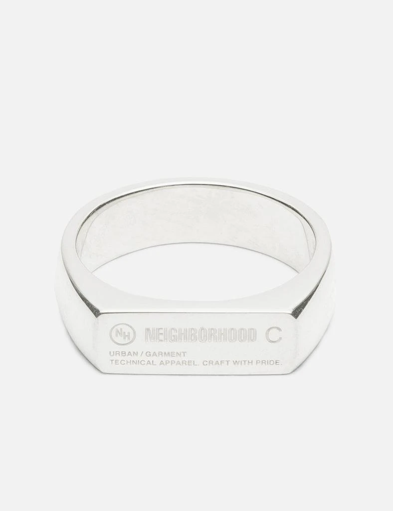 NEIGHBORHOOD Silver Signet Ring 1