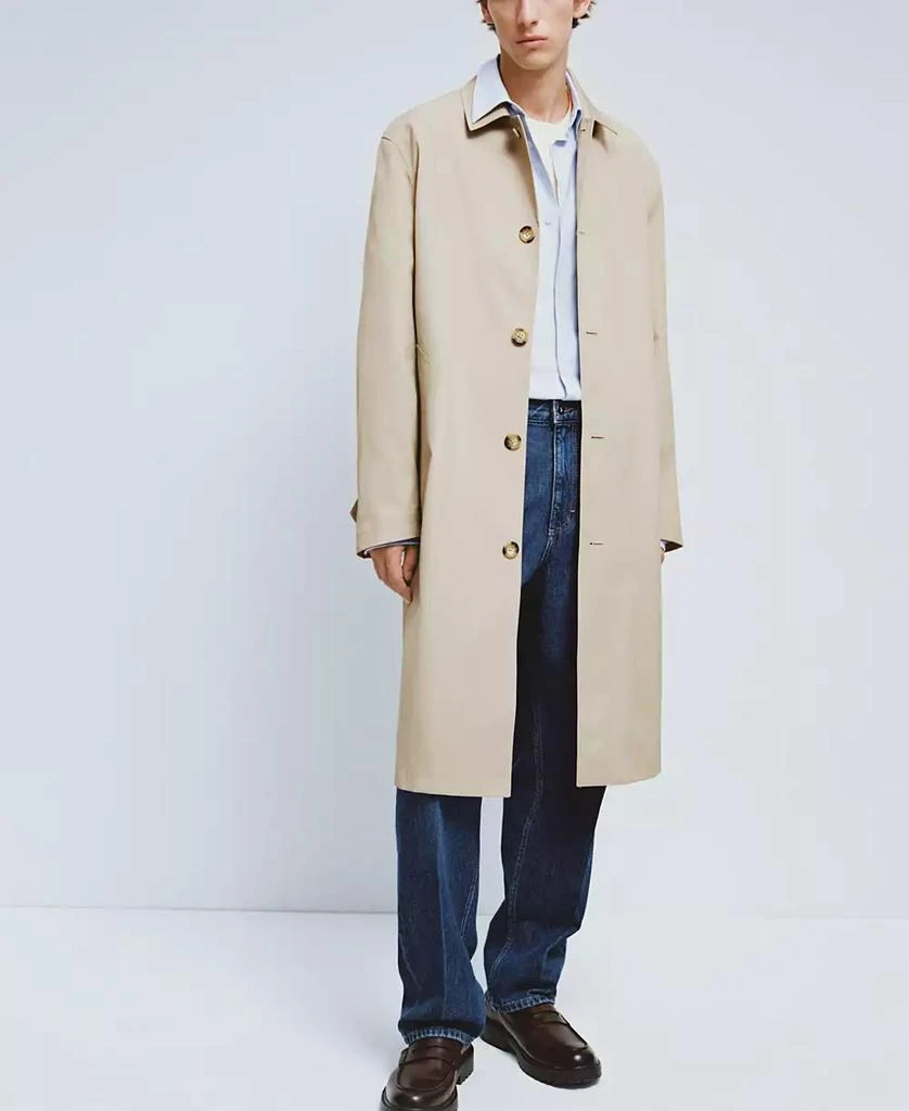 Mango Men's Relaxed-Fit Water-Repellent Trench Coat 4
