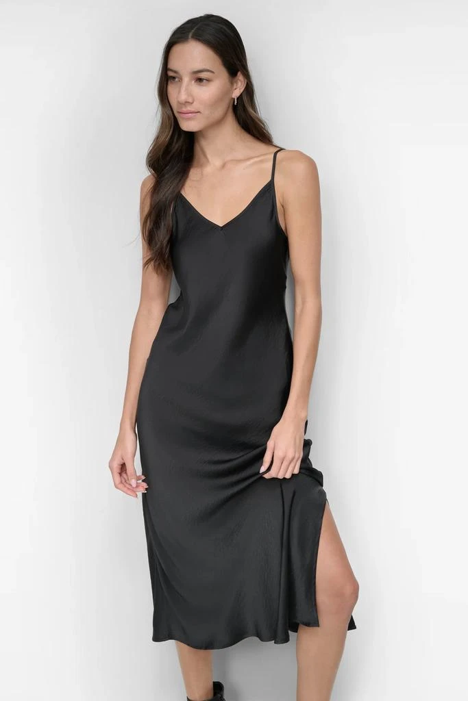 DKNY HIGH-SPLIT MIDI SLIP DRESS 5