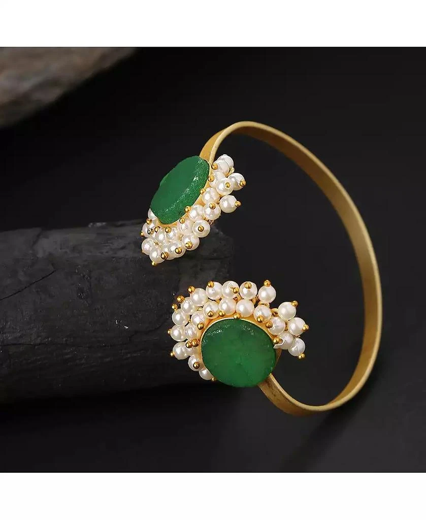 SOHI Women
s Cluster Stone Cuff Bracelet 3