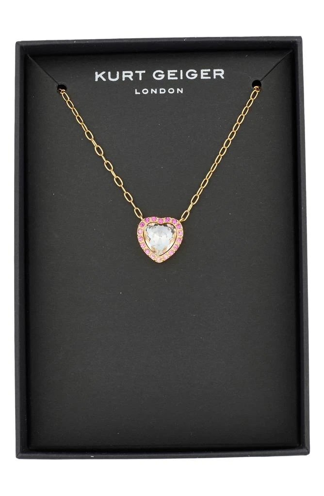 Kurt Geiger Pavé Crystal Heart Pendant Necklace 3