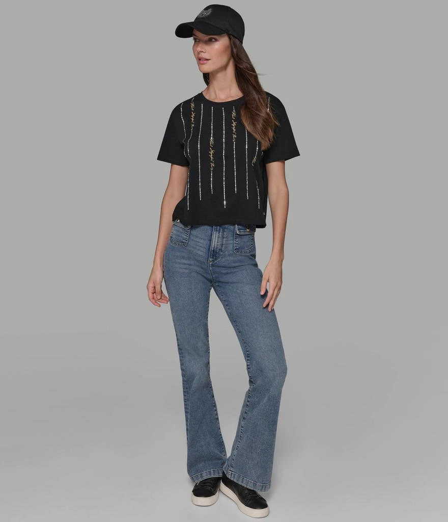 Karl Lagerfeld Paris CRYSTAL SCRIPT TEE 5