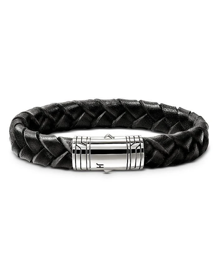 John Hardy Men
s Sterling Silver
Braided Leather Bracelet