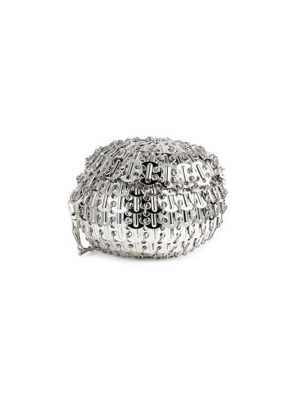 Paco Rabanne 1969 Ball Chainmail Brass Convertible Clutch 4