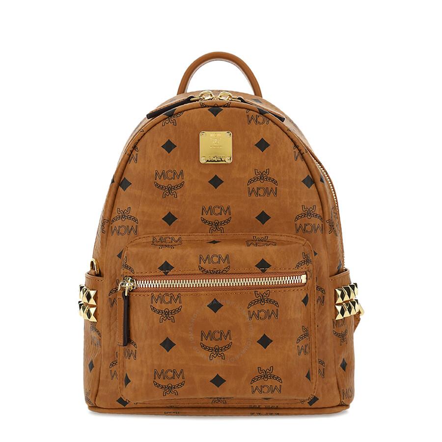 MCM Stark Side Studs Backpack In Visetos