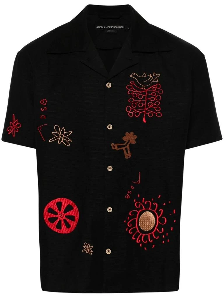 Andersson Bell Andersson Bell `April` Embroidery Open Collar Short Sleeve Shirt 1