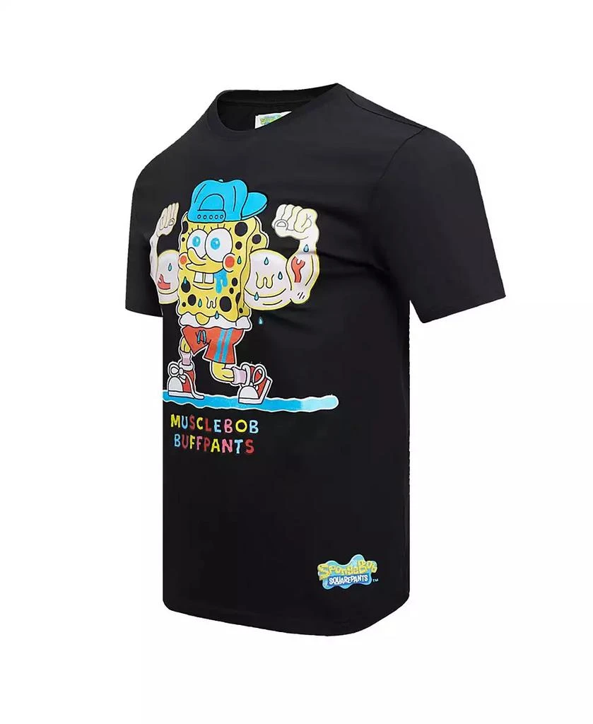 Freeze Max Men's Black SpongeBob SquarePants Musclebob Buffpants T-shirt 2