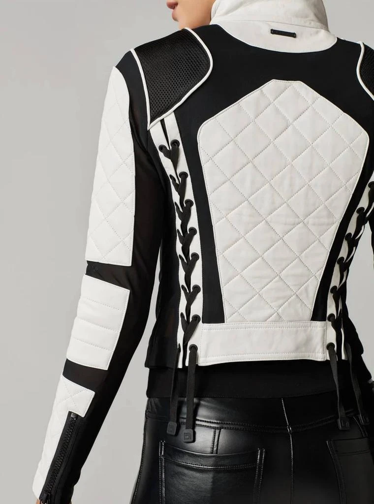 Blanc Noir Blanc Noir - Leather Moto Mesh Jacket 3