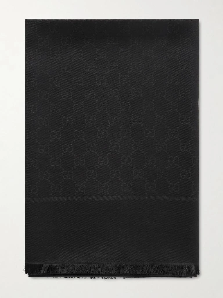 Gucci Silk-blend Jacquard Scarf