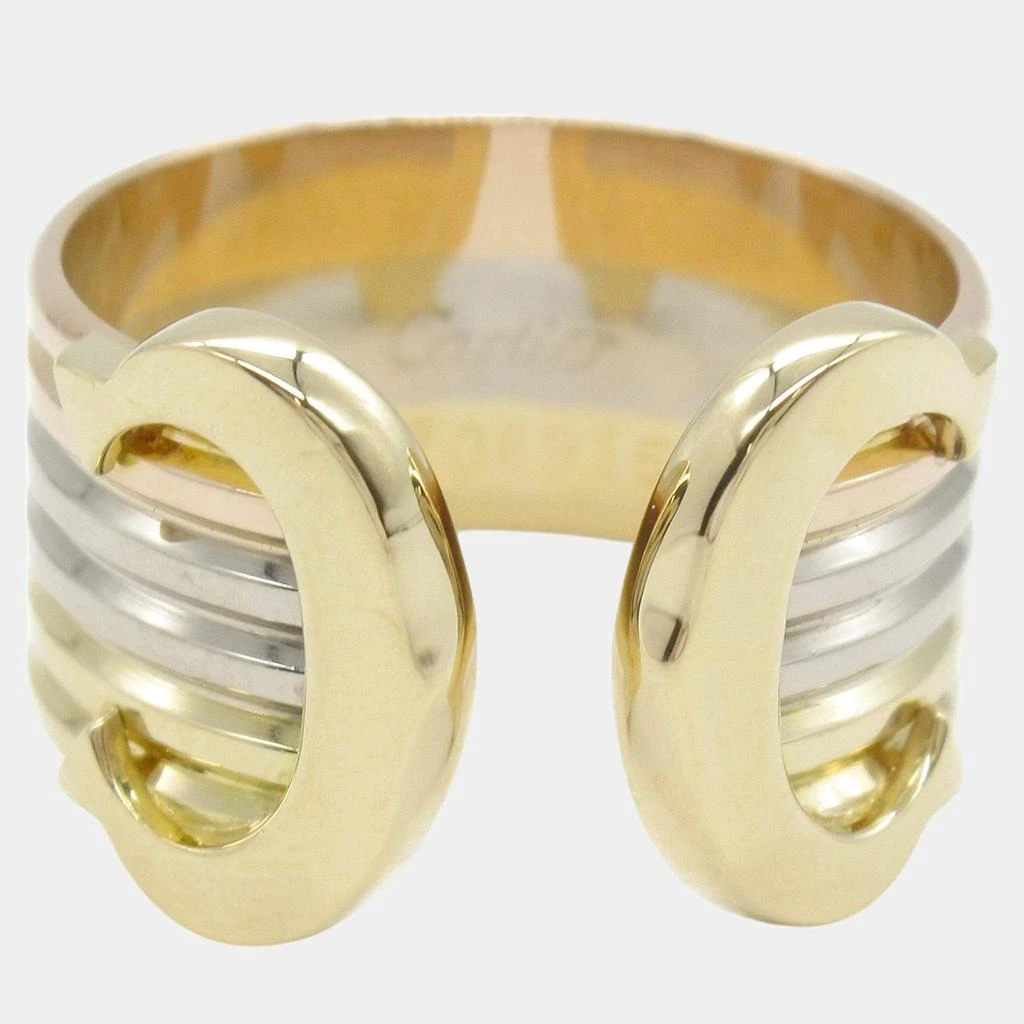 Cartier Cartier 18K Yellow, White and Rose Gold C De Cartier Band Ring EU 53 2