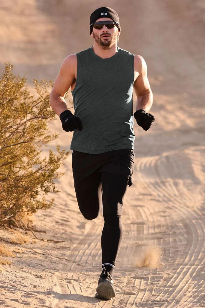 Alo Conquer Muscle Tank - Charcoal Green Heather 6