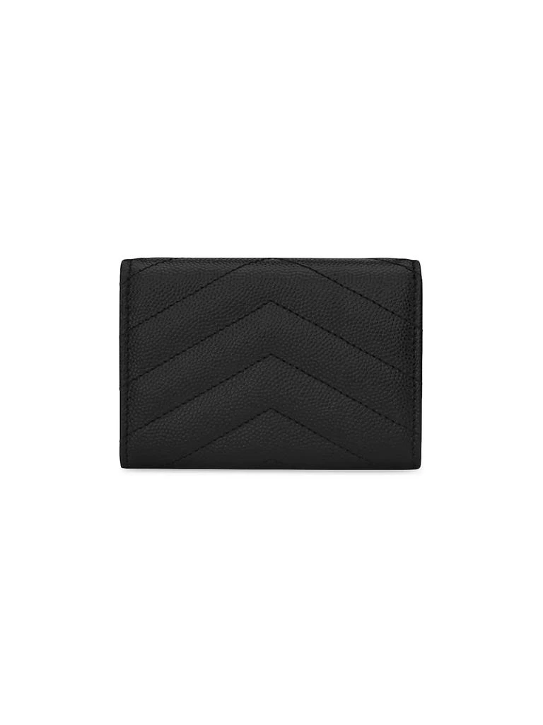 Yves Saint Laurent Cassandre Slim Key Case in Grain De Poudre Embossed Leather 2