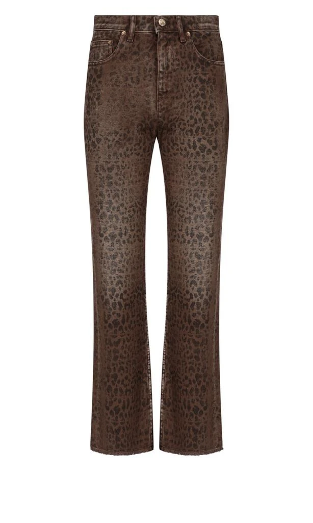 Golden Goose Golden Goose Deluxe Brand Leopard Printed Flared Jeans from Cettire