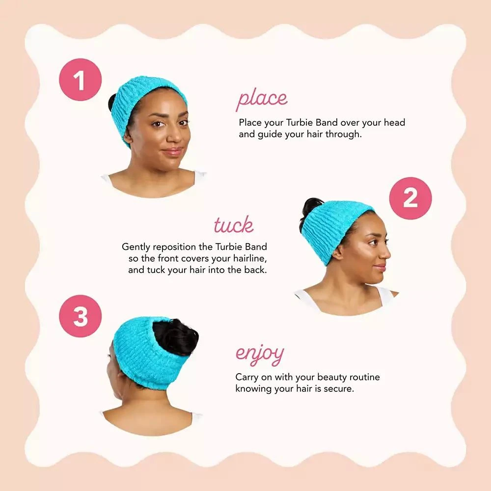 Turbie Twist 4-Pack Cotton Headbands – Extra-Wide, Comfy, All Hair Types, Ocean Breeze 4