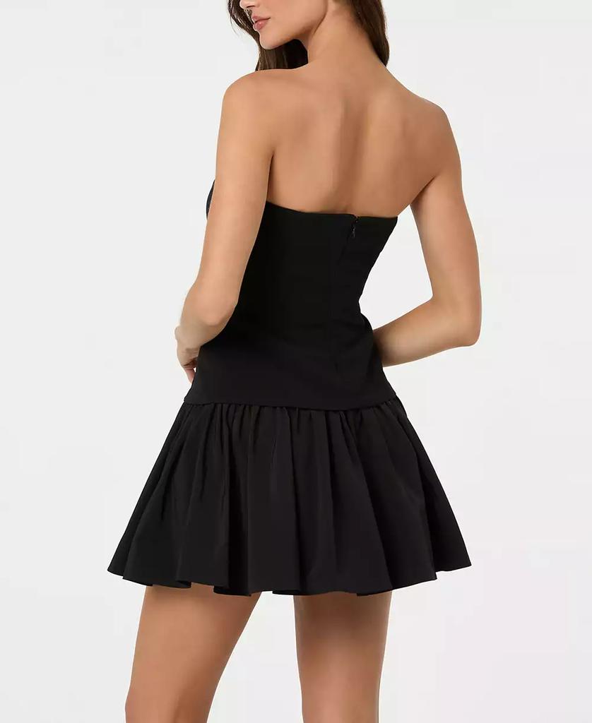 ASTR Women's Strapless Drop Waist Dress