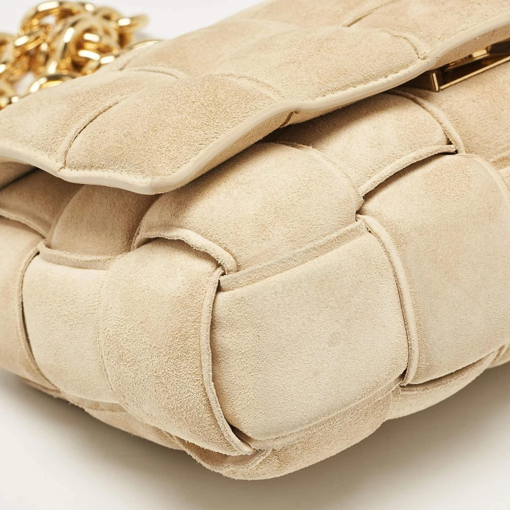 Bottega Veneta Bottega Veneta Beige Suede Padded Cassette Shoulder Bag 11