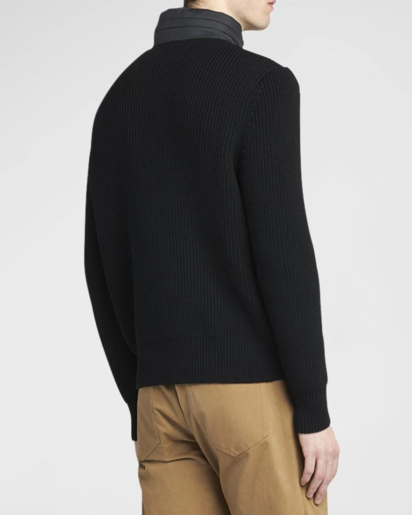 Moncler Men
s Wool Knit Padded Jacket With Hood 3