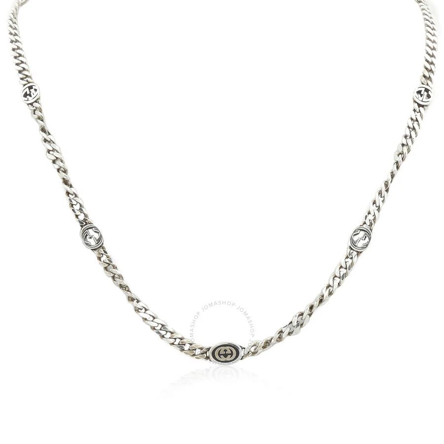 Gucci Interlocking G Link Necklace In Sterling Silver 1