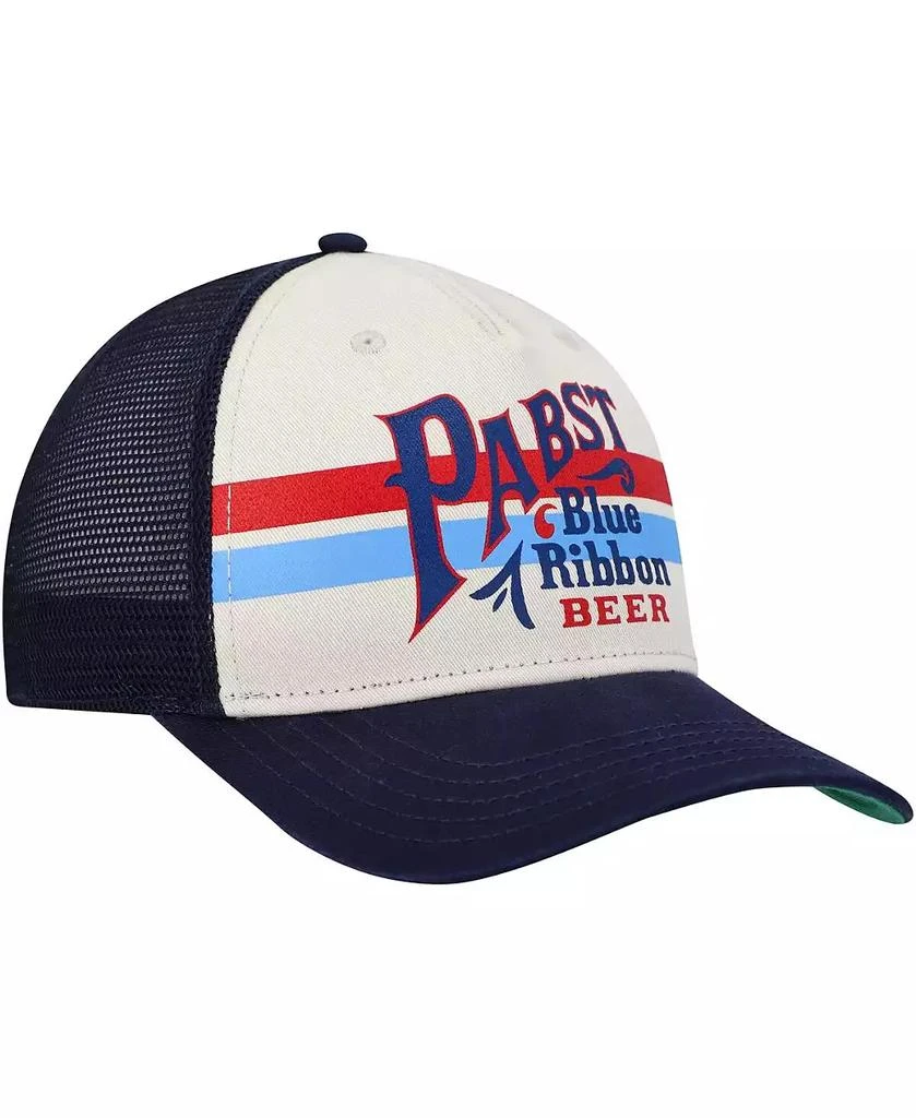 American Needle Men's  Cream, Navy Pabst Blue Ribbon Sinclair Snapback Hat 3