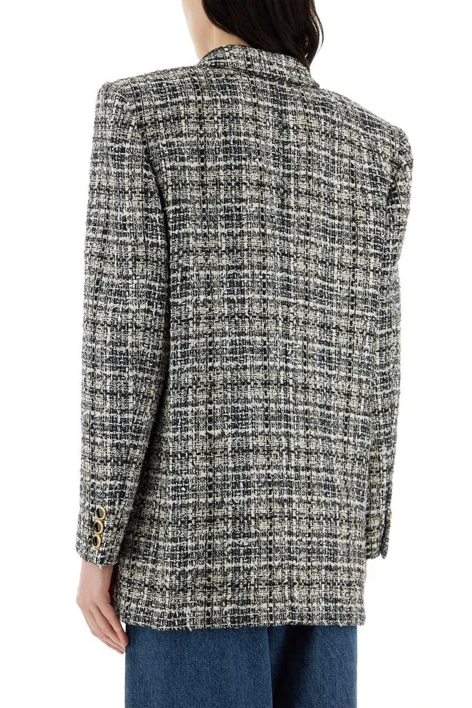 Alessandra Rich Embroidered tweed oversize blazer 4