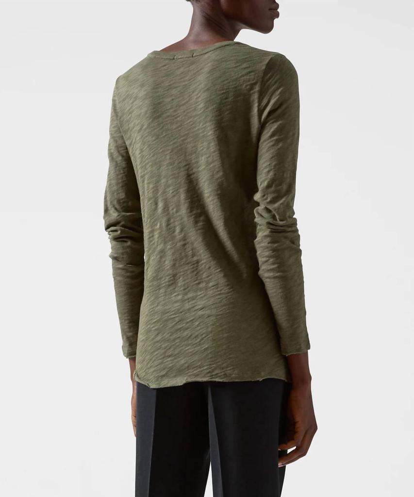 ATM Atm - Slub Jersey Long Sleeve Destroyed Wash Tee