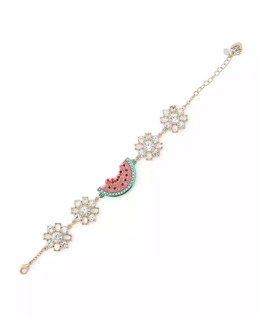 Betsey Johnson Faux Stone Backyard Cluster Link Bracelet 2