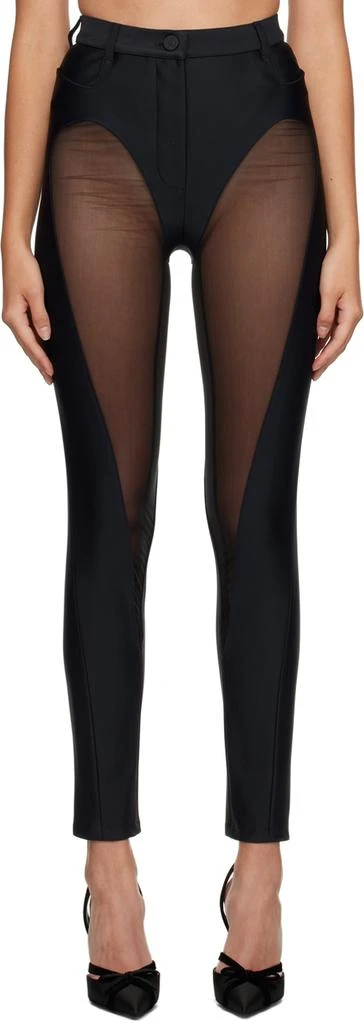 Mugler Black Cutout Leggings 1