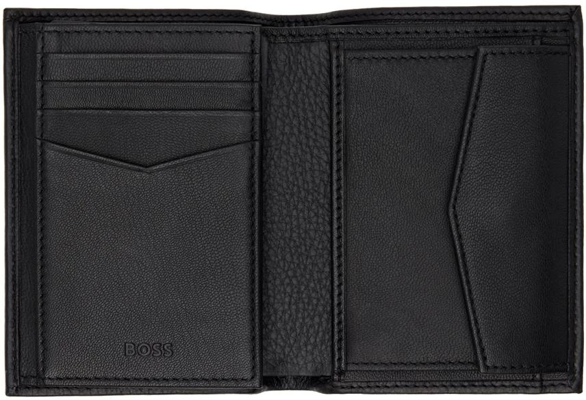 Hugo Boss Black Grained Leather Logo Lettering Wallet 3