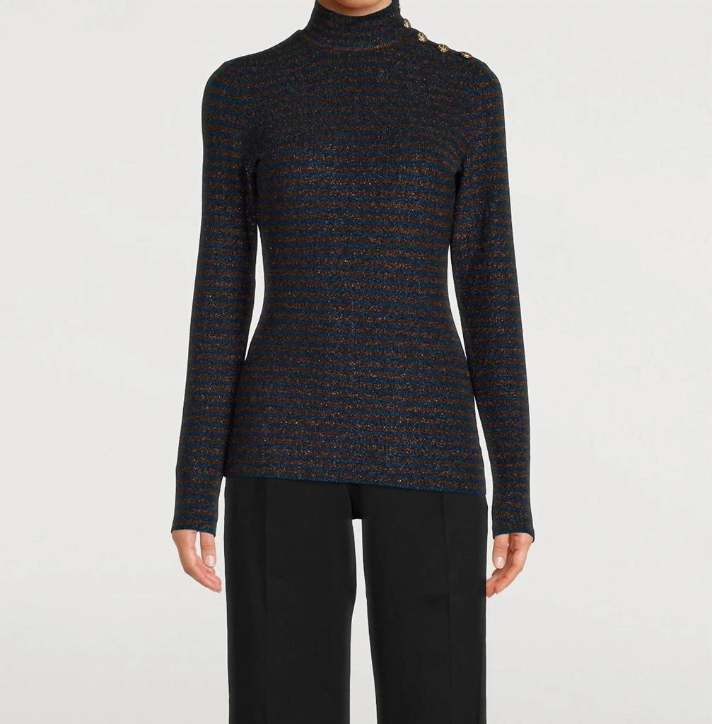 Smythe Smythe - BUTTONED TURTLENECK SWEATER 1
