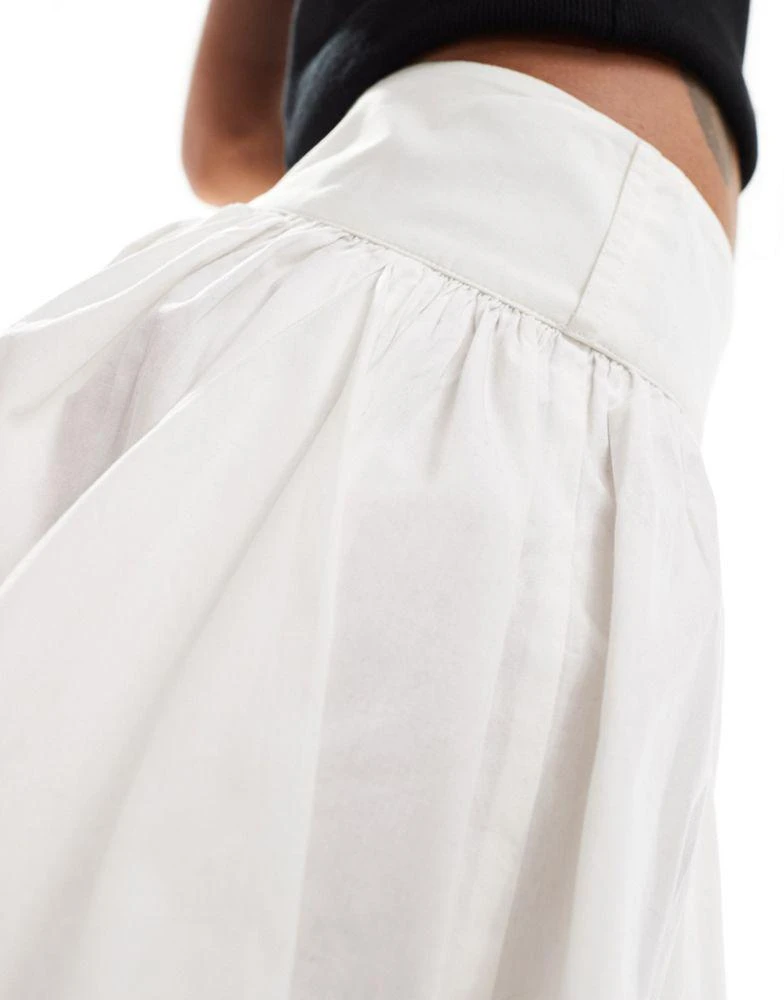 COLLUSION COLLUSION cotton flippy mini in white 4