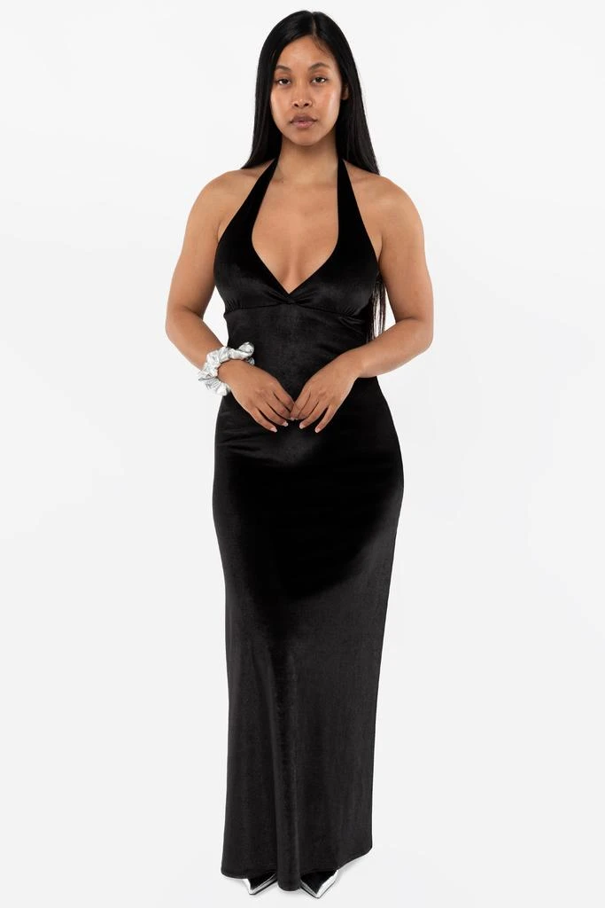 Los Angeles Apparel VVT8374 - Velvet Halter Maxi Dress 17