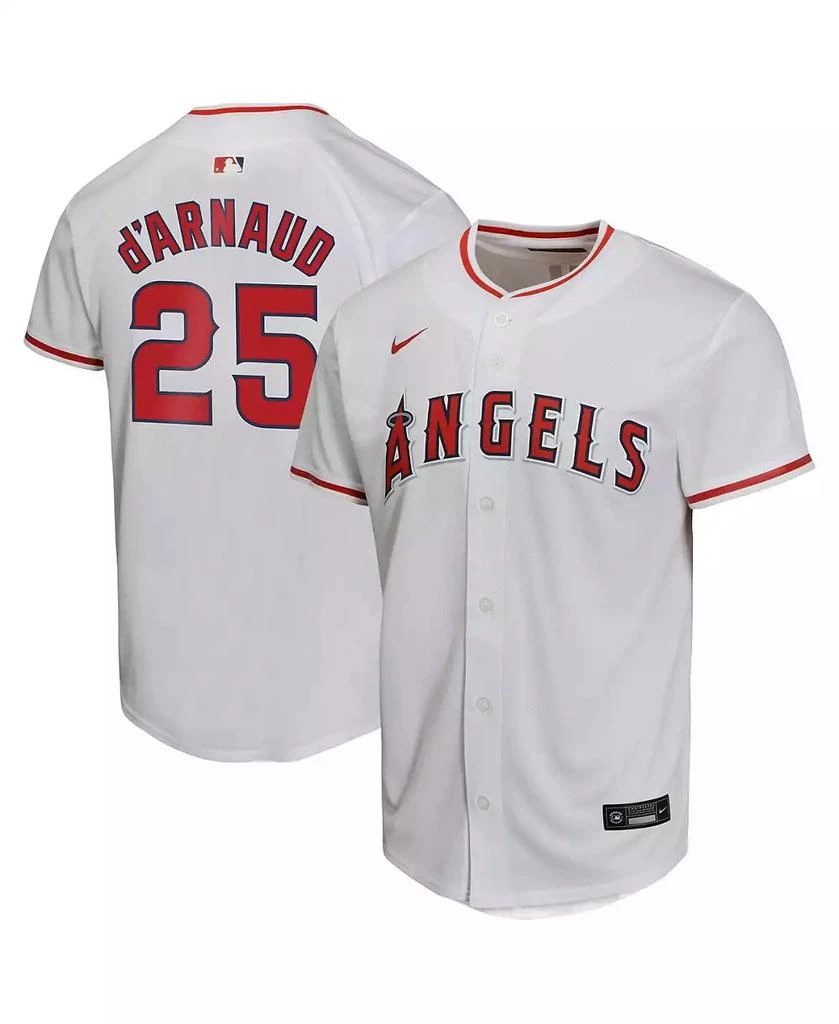 NIKE Big Boys and Girls Travis d'Arnaud White Los Angeles Angels Home Game Player Jersey 1