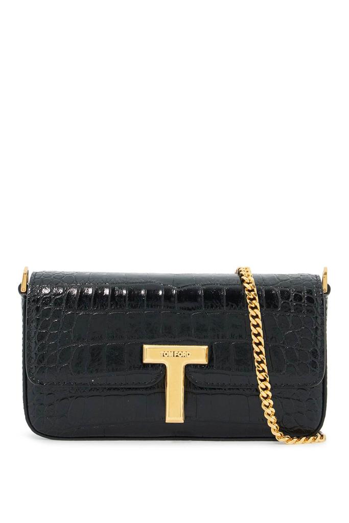 【関税＆送料込み】Tom Ford Black Leather Crossbody Bag Tom Ford Leather crossbody bag TOM FORD