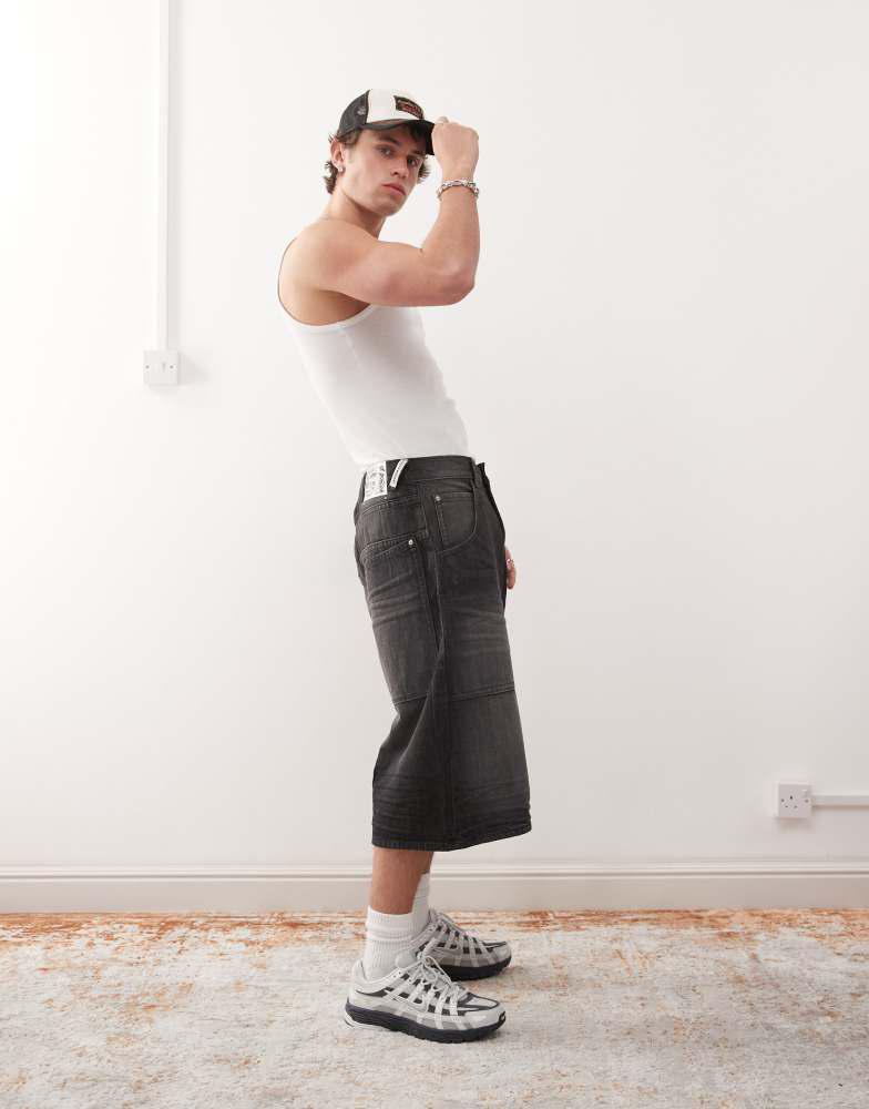 Cheap Monday Cheap Monday Dunno jorts in black web wash