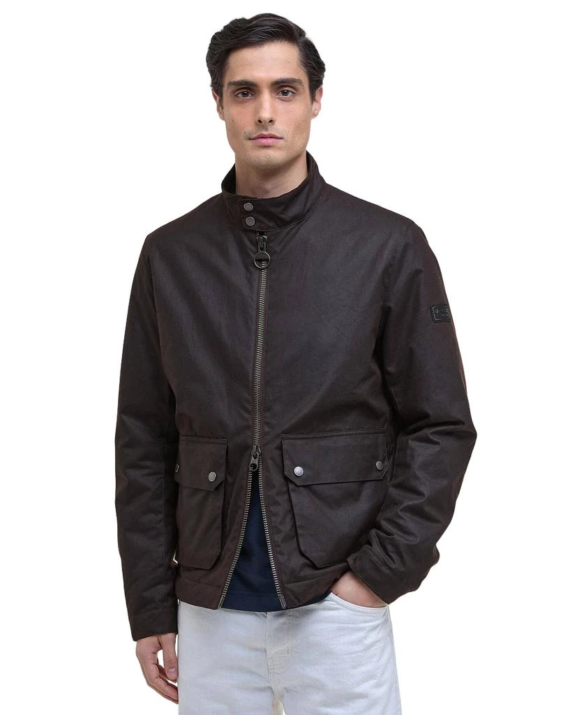 Barbour Rustic Leather Harrington Jacket