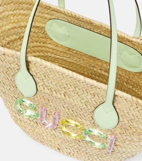 Gucci Small logo straw basket bag 3